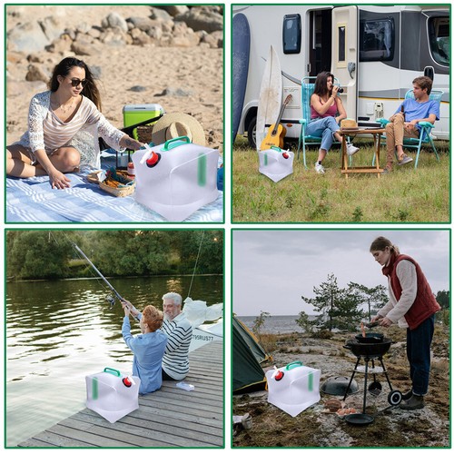 20L Foldable Cube Camping Water Container Collapsible Hiking Water Bag BPA-Free - Picture 9 of 12