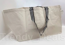 Ikea GÖRSNYGG Large Shopping Laundry Storage Bag, Beige 22 ½ x 15 ¼ x 14 ½" NEW