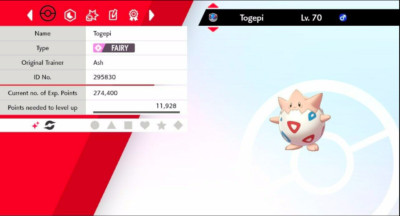 Pokemon Schwert & Schild Shiny Togepi 6IV Max EVs