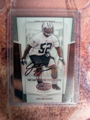 Jon Beason 2007 Playoff Rookie New Generation Auto Carolina Panthers /399