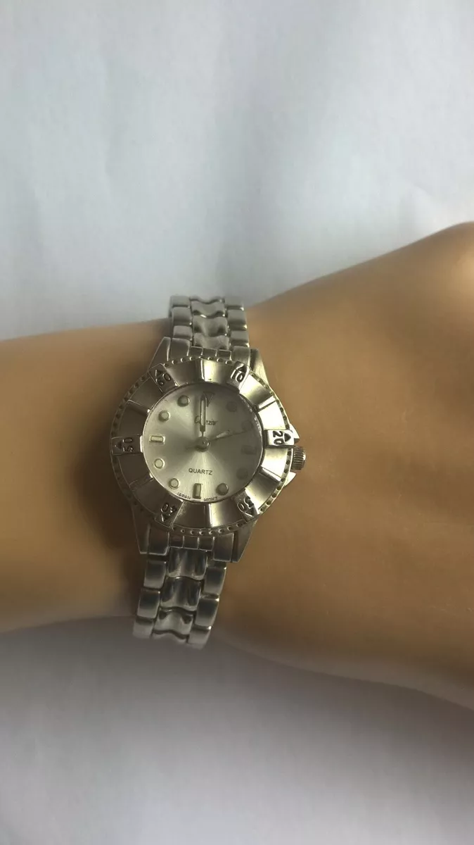 Collezio Women Silver Tone Quartz Watch Teen Ladies Chain Link Band New Battery