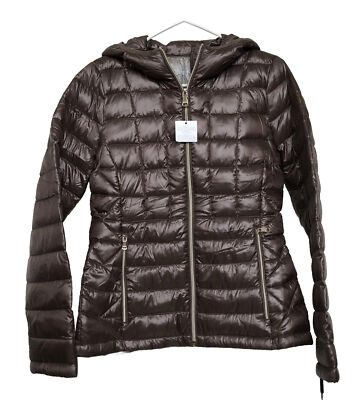 Calvin Klein Woman Premium Down Jacket S Metallic Brown