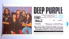 DEEP PURPLE TICKET    MADRID 1985   Blackmore Gillan