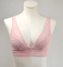 Wacoal Halo Bra Womens Size 32 Lace Wire Free Pink Convertible Bra Lace 811205