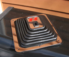 Large Chrome Red H Rubber Big Super Boot For Hurst Shifters - 8x9 - 185