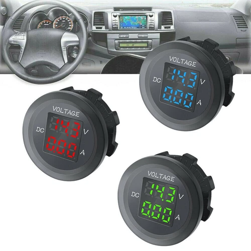 Rund Panel Spannung Amperemeter Amp Volt Meter Monitor Gauge Tester für Marine Boot - Bild 1 von 12