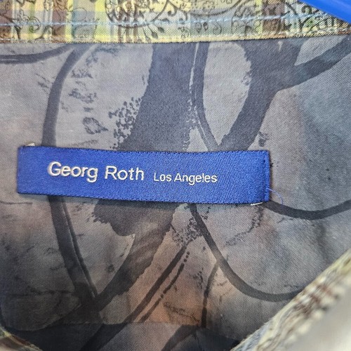 Georg Roth Los Angeles Men's Shirt Size L Tie Dye Long Sleeves Flip Cuff Button - Picture 3 of 21