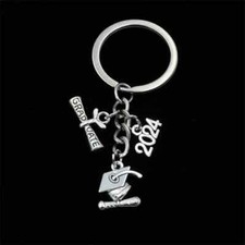 2024 Graduation Keychain Gift Graduation Bachelor Hat Charm Key Ring Hanging New