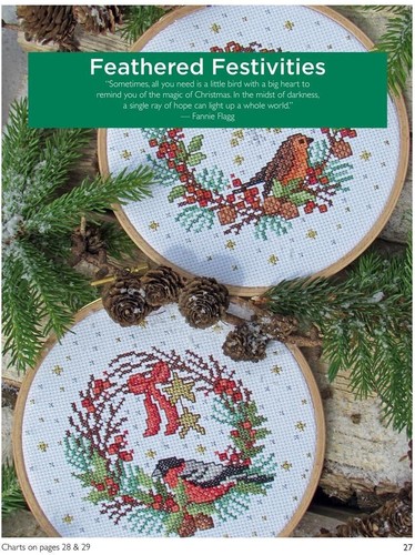 HOLIDAY CHEER Cross Stitch Pattern Book ~ 46 Christmas Designs - Picture 7 of 11
