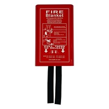 1.2 metre x 1.2m FIRE BLANKET TO *NEW STANDARD* EN1869 IN PLASTIC CASE caravan 