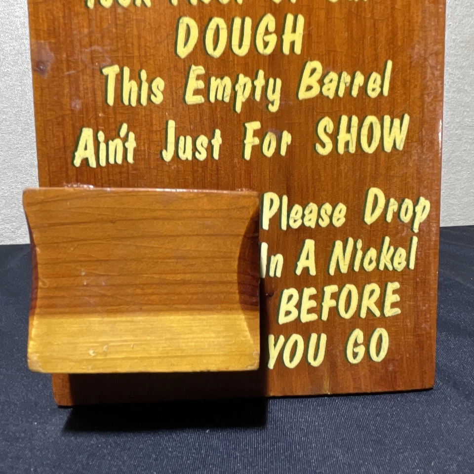 "Placa de madera vintage primitiva para decoración de pared Kennett FIRMADA 8"" pulgadas" Foto 4 de 4