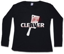 CLEAVER WOMEN LONG SLEEVE T-SHIRT Sopranos The Horror Slasher Butcher knife