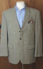 Ralph Lauren Men's Beige Check Wool Sport Coat Blazer 42R 42 Regular