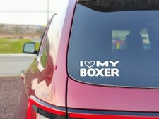 i heart my BOXER decal / sticker dog puppy