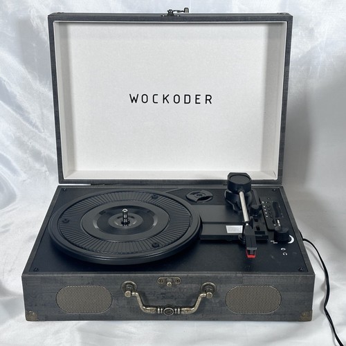 Vinyl Turntable Briefcase Record Player W/ Speakers Suitcase Tested Working - Picture 2 of 14