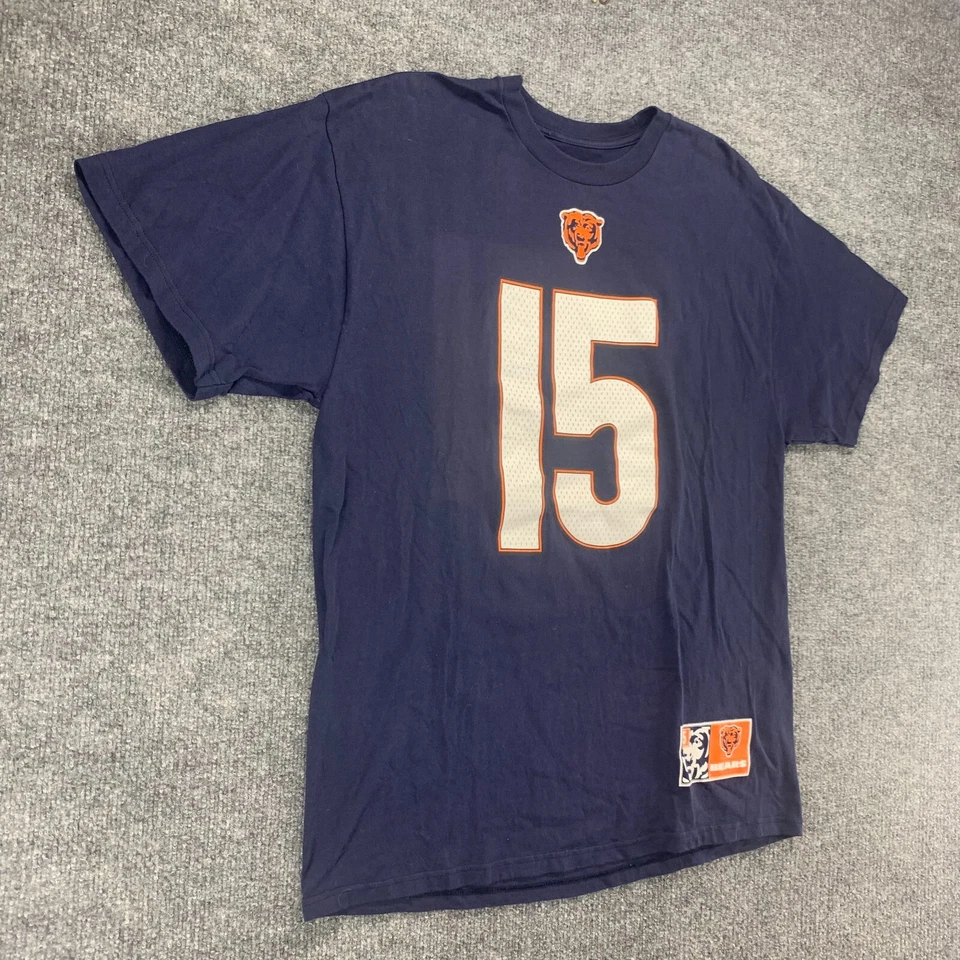 Camisa masculina Chicago Bears Brandon Marshall XL azul majestosa 15 logotipo time de futebol - Imagem 2 de 4