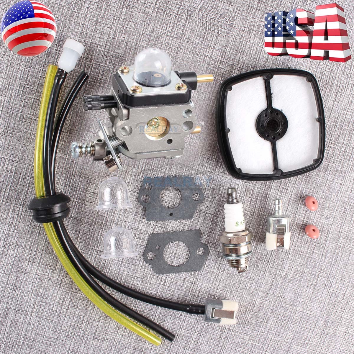 Corded Electric Garden Tillers Mantis Carburetor W/ Maintenance Kit For Mantis Tiller 7222 7225 SV-5C/2 Zama C1U- K82 E Rear Tine Tiller Garden Tillers - Foto 7