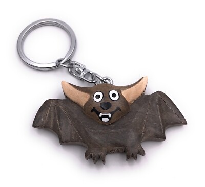 Porte-clés En Bois Fait Main - Forme D'orignal/renne - Bois Naturel - Cadeau Forêt/Noël