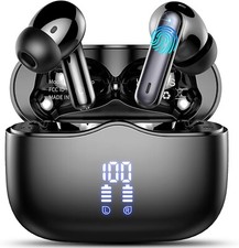 Wireless Earbuds, Bluetooth 5.3 Headphones in Ear with 4 ENC Noise Cancelling Mi