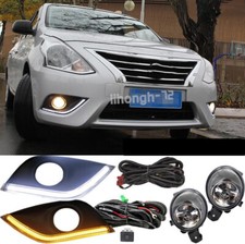 Halogen Front Fog Lamp Kit Led Daytime Running Light For Nissan Versa 2015-2019 Halogen Front Fog Lamp Kit Led Daytime Running Light For Nissan Versa 2015-2019