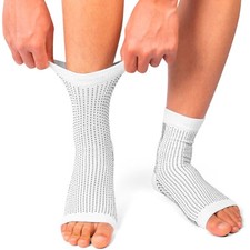 3Pairs Compression Ankle Brace Support Fasciitis Pain Toeless Socks Foot Relief