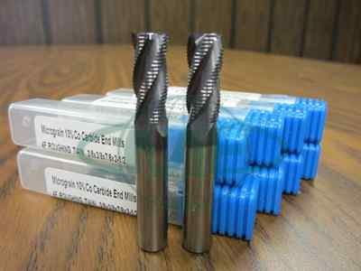 10pcs 3/8'' Solid Carbide Roughing End Mills Tialn Coated,center-cutting--new