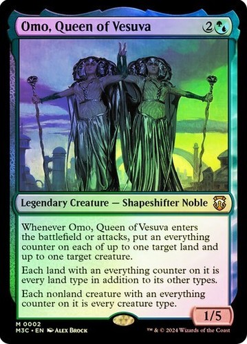 MTG RIPPLE FOIL Omo, Queen of Vesuva Borderless - Modern Horizons