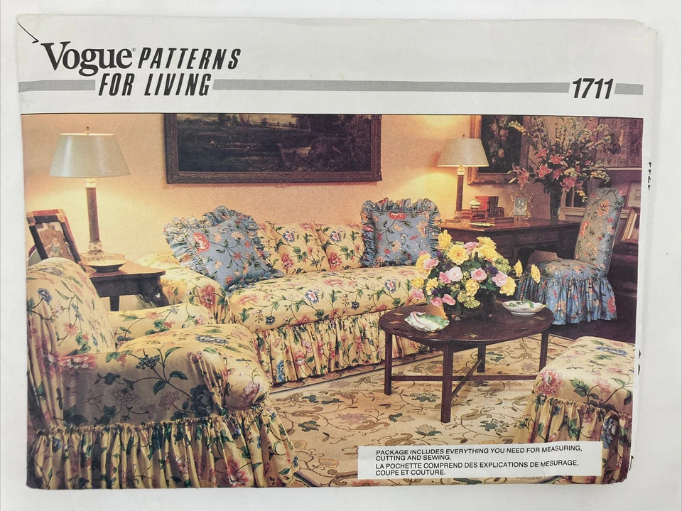 Vogue Home Patterns Pillows Covers Apron Gift Items Cut With Instructions C12f - Image 4 of 4