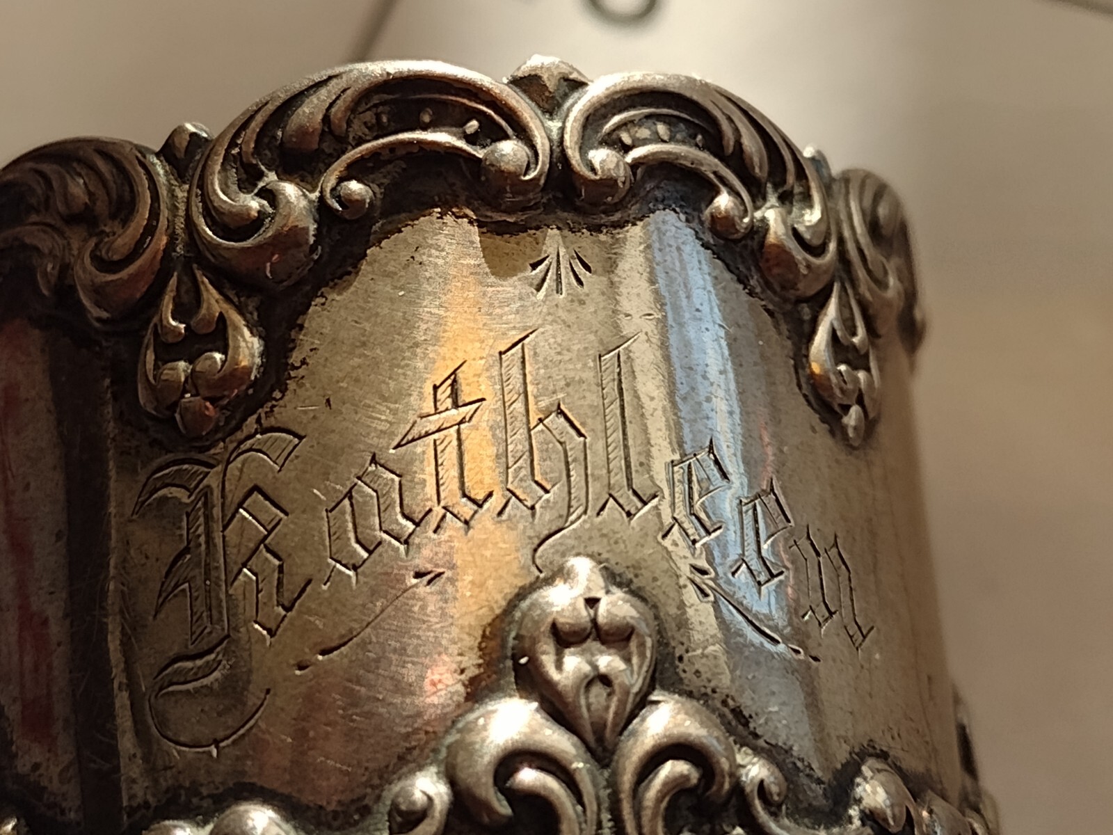 Antique Ornate Sterling Silver Napkin Ring eBay