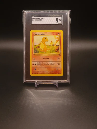 Pokemon TCG :Base Set Unlimited  Charmander #46 SGC 9 Mint
