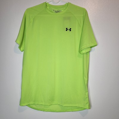 Under Armour T-Shirt Mens Med Neon Green The Tech Tee Performance Athletic NWT