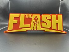 The Flash Logo Sign Display | 3D Wall Desk Shelf Art