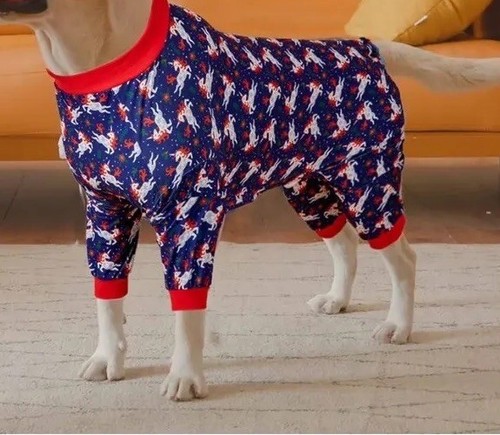 LovinPet Large Dog Pjs Wound Care Cotton Pullover Unicorn Pajama Size Medium - Picture 5 of 13