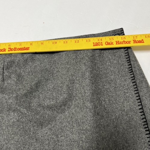 Ann Taylor Wool Bland Mini Skirt Size 12 Wrap Lined Contrast Stitch Gray/Black - Picture 10 of 11
