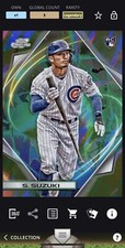 Topps Bunt Fire Cosmic Chrome 22 Seiya Suzuki Legend Limited 10cc. Black Base S1
