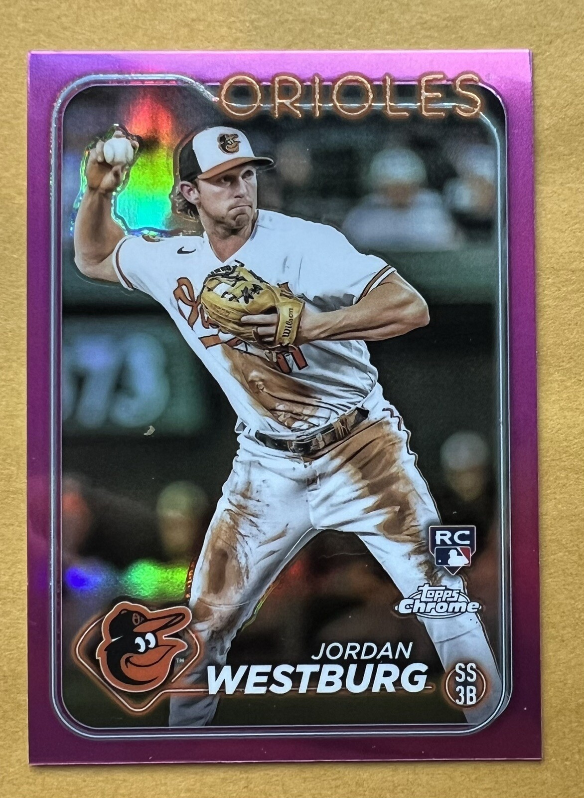 2024 TOPPS CHROME - #277 - JORDAN WESTBURG -  PINK REFRACTOR PARALLEL RC