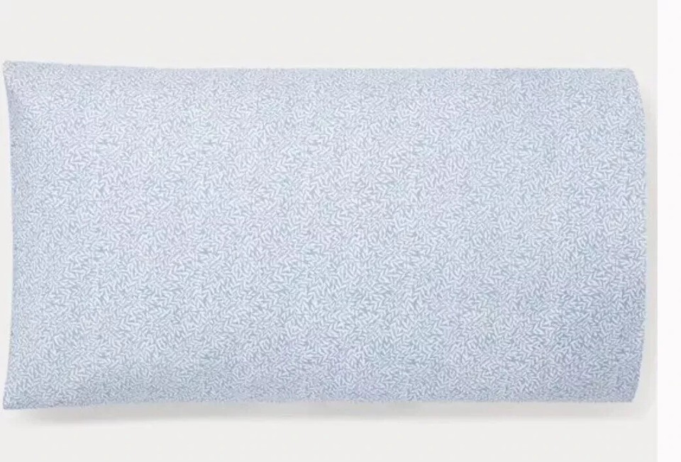 Ralph Lauren WILLA Leaf KING Pillowcases Cotton Chambray / Cream Pair