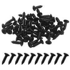 BokWin 3mm Black Electric Guitar Pickguard Screws, 50-Piece black
