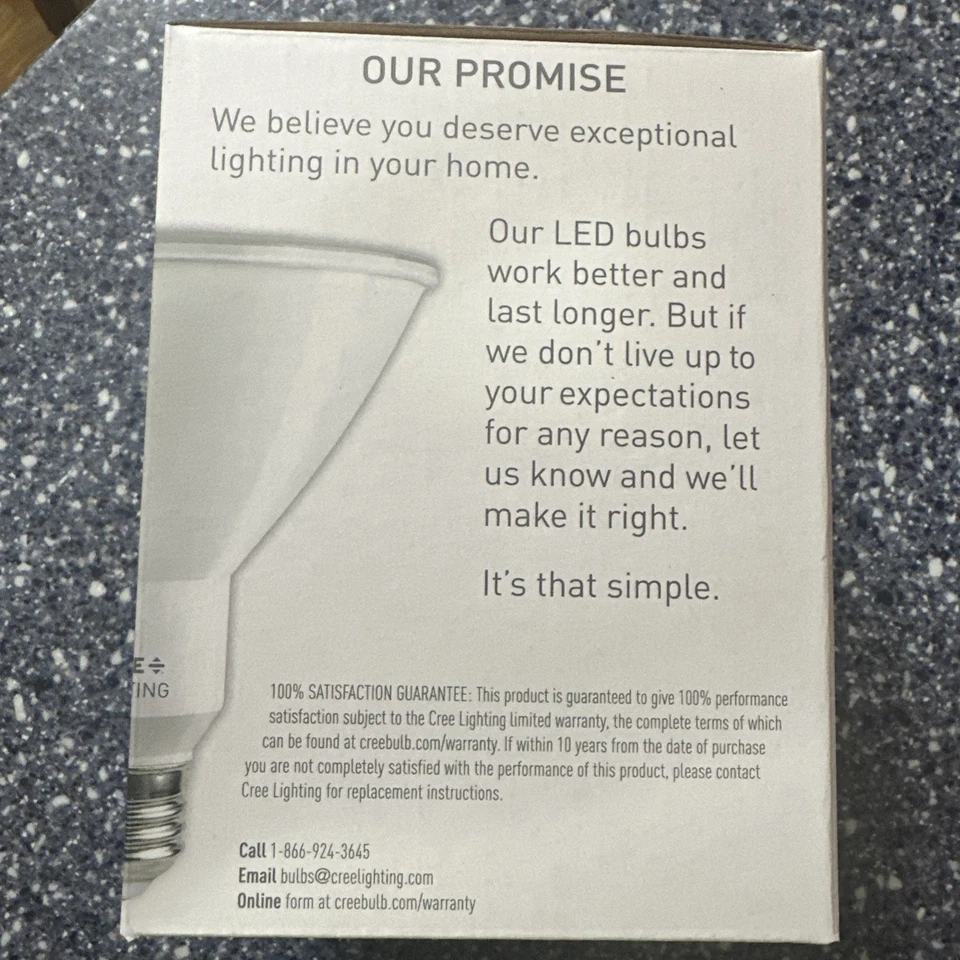 Cree 150W Equivalent Daylight 5000K PAR38 Dimmable Weatherproof Flood Light S10 - Image 4 of 4