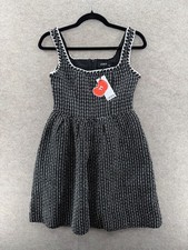 Cider Tweed Mini Dress Black White Sleeveless Fit & Flare NWT XXS