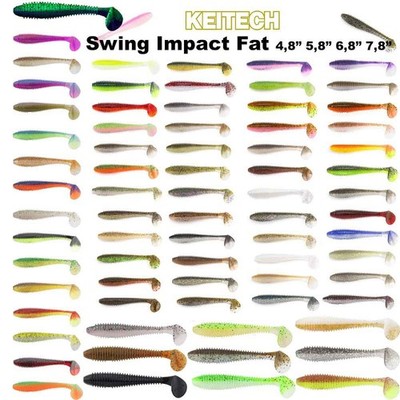Keitech Swing Impact Fat 4,8'' 5,8'' 6,8'' 7,8'' (+ 2,8'' 3,3'' 3,8'') Zander Hecht