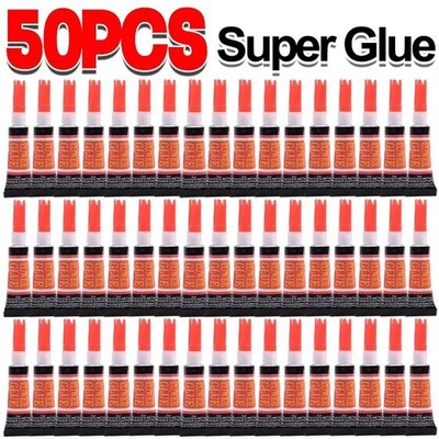50x 502 Super Glue Liquid Cyanoacrylate Strong Adhesive Metal Wood Glass Bond