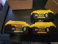 Battery dewalt tools for all tools that run on dewalt, twenty volt, new 8 Amp