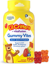 Kids Multivitamin Gummies, Daily Vitamins A, B, C, D  E, 190 Count