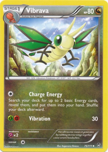 Vibrava - 75/111 - Uncommon (Lp) Furious Fists - Dragon Pokémon
