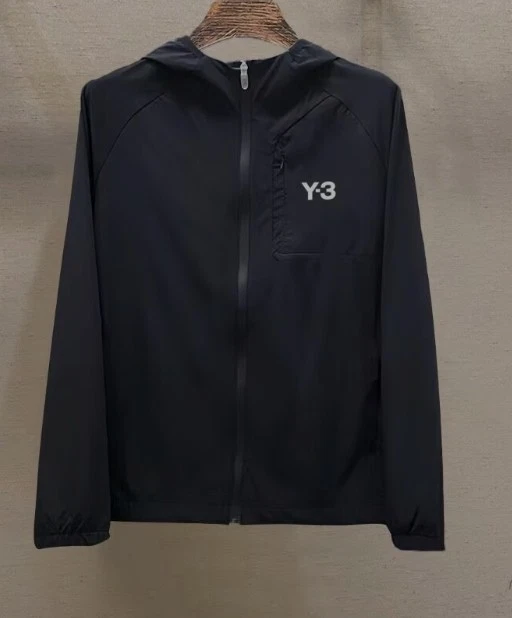 Nueva chaqueta delgada transpirable informal con capucha Y-3 para hombre al aire libre Foto 2 de 4