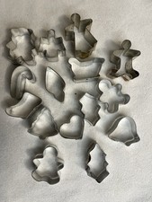 Lot Of 15 Small Christmas Metal Cookie Cutters
