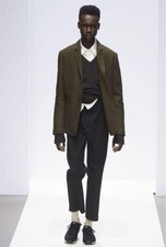 2021AW Men's S Size Brown Green Jacket by MARGARET HOWELL × HARRIS TWEED