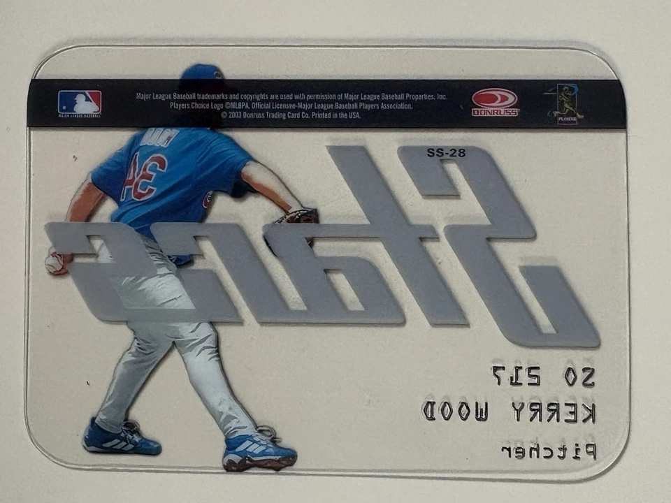 2003 Donruss Studio - Stars Kerry Wood #SS-28 - Image 2 of 2