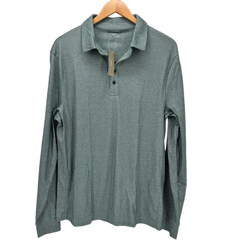 J Crew Polo Shirt Mens Large Green Long Sleeve Performance CoolMax UPF 50+ NEW - Bild 1 von 7